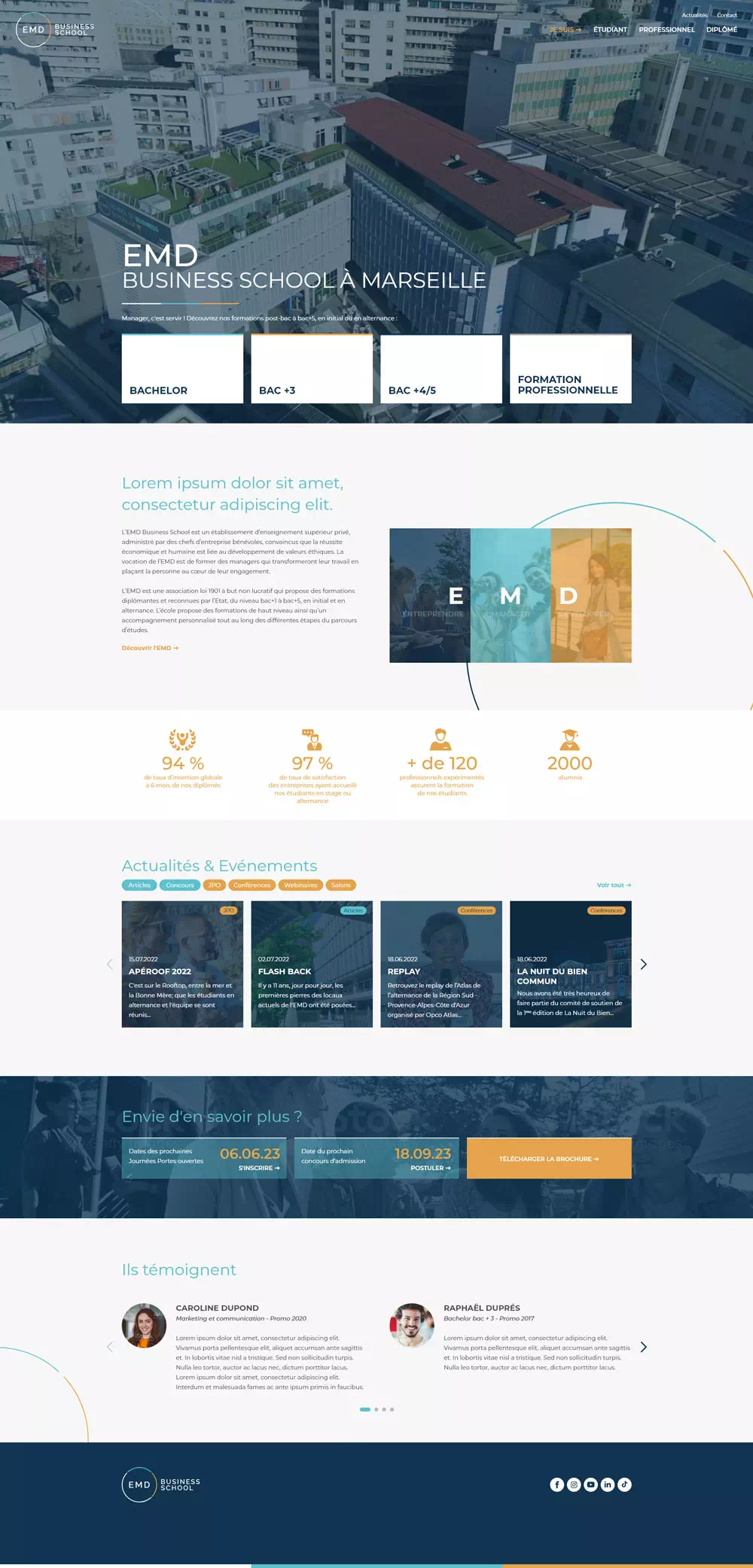 emd site internet page d'accueil