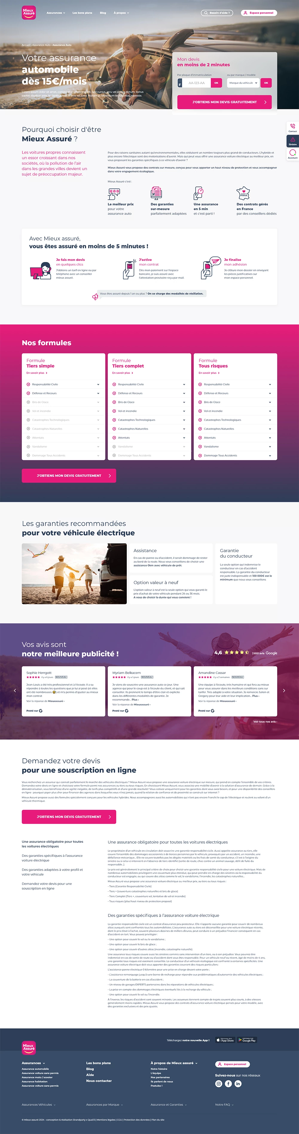 mieux assuré site responsive