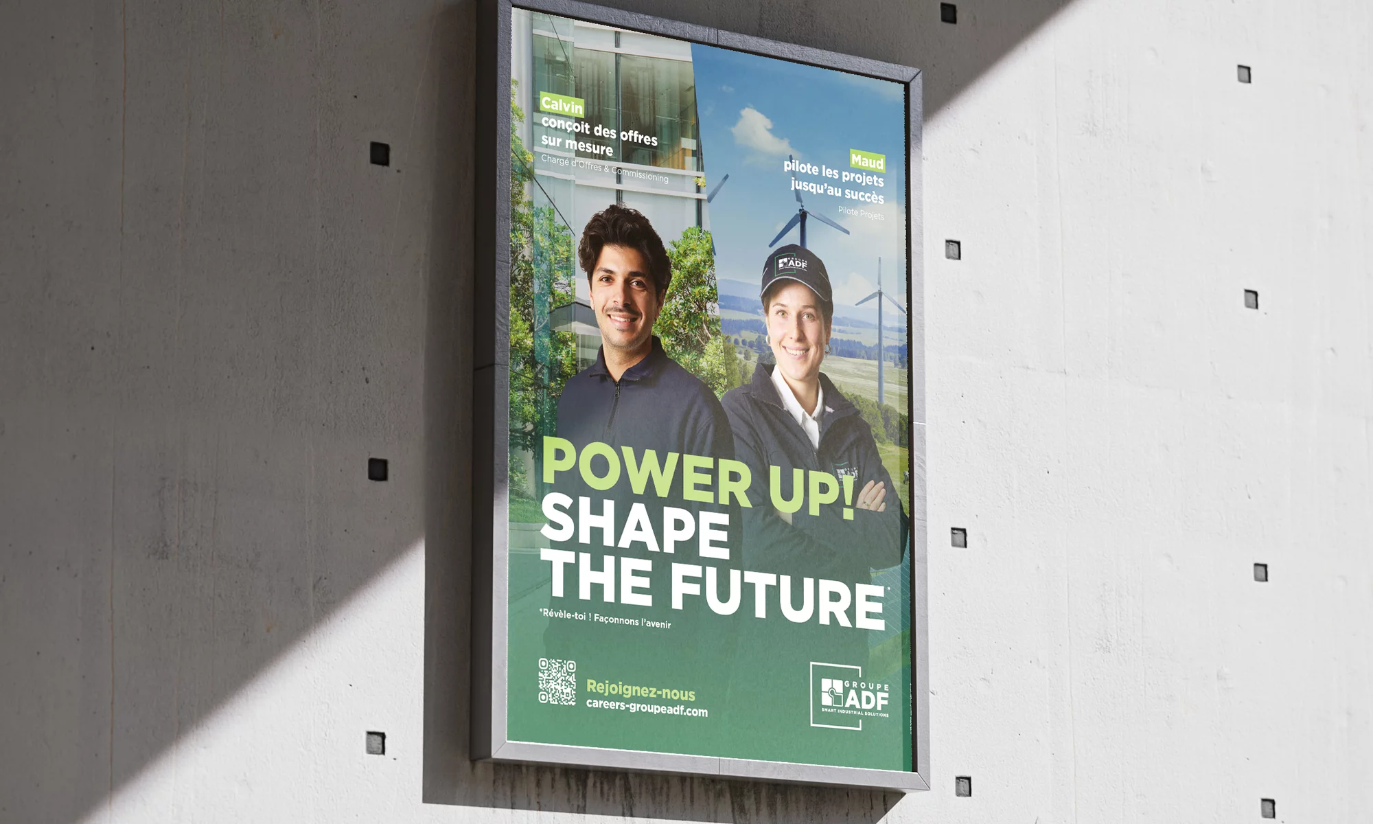 Groupe ADF : direction artistique d'une campagne marque employeur pour un géant de l'ingénierie industrielle