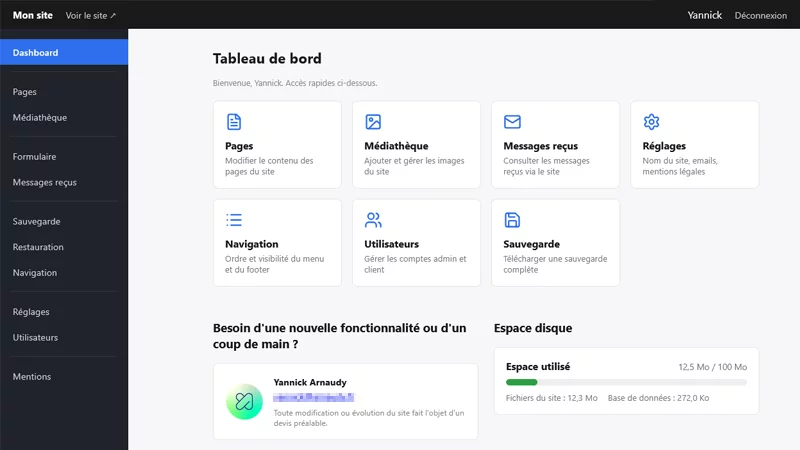 Dashboard admin aY/flow