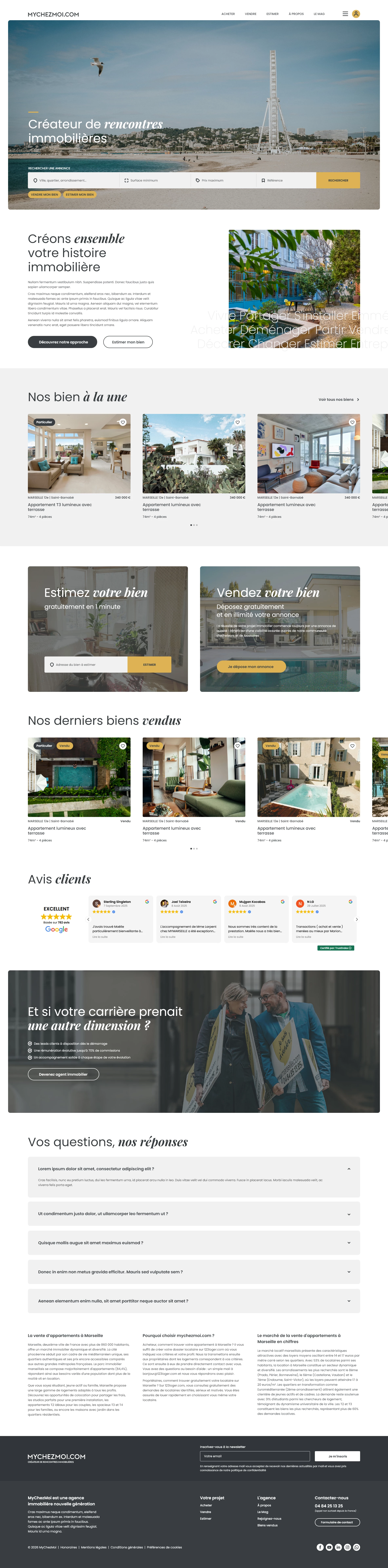 Webdesign site d'annonces immobilière Marseille